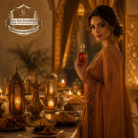 Huile de parfum sur le thème du Ramadan, ensemble de parfums personnalisés, ambre chaud, unisexe, flacon en verre cristal, marque privée