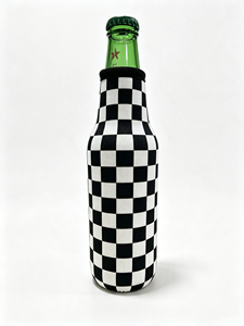 Manchon isotherme pour bouteille de bière en néoprène à fermeture éclair, personnalisé/en gros, motif à pois, réutilisable, garde la bière au frais - Product Image 5