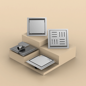 Chất lượng cao 4 inch chống mùi cống sàn cống thép không gỉ phòng Tắm Vuông gạch chèn vòi hoa sen thoát nước sàn - Product Image 3