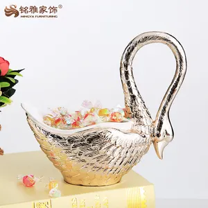 Chất Liệu Nhựa Swan Shape Candy Bowl Khay Trái Cây Khô Để Làm Quà Tặng