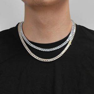 GRA Certified Moissanite Tennis <b>Chain</b> 925 Sterling Silver Hip Hop <b>Iced</b> Out <b>Chain</b> Custom Jewelry - Product Image 1
