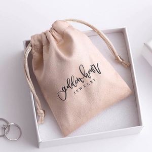Wholesale Jewelry Velvet <b>Pouch</b> With <b>Drawstring</b> Soft Velvet Jewelry Collection Packaging Bag With Custom Logo Printing - Product Image 1