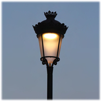 Palatio avec diffuseur translucide, éclairage de jardin classique, lampe de rue, éclairage public, éclairage de parking, lumière urbaine
