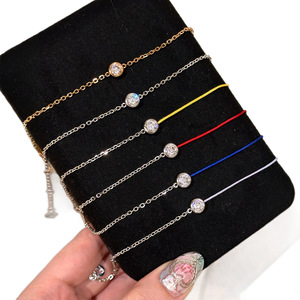 925 Sterling Silver Single Diamond <b>Bracelet</b> Round Brilliant Cut Bezel Setting Women's Fashion Jewelry Gift Spring 2026 - Product Image 5