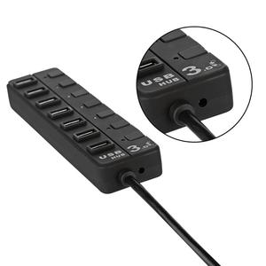 USB3.0 Extenseur haute vitesse à 7 ports Hub d'ordinateur Commutateur indépendant Contrôle de groupe Répartiteur USB 3.0 haute vitesse Stock d'amarrage - Product Image 6