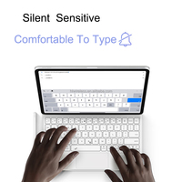 Usine personnalisé USB nouveau pavé tactile rétro-éclairé clavier magique détachable pour iPad Pro 11 Air 5 10.9 support en alliage d'aluminium personnalisé