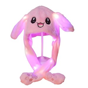 Vente en gros fabricant : Nouveautés populaires, Chapeau de lapin en peluche LED avec lumière LED, Jouet animal en peluche à oreilles mobiles CE - Product Image 2