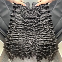 Extensiones de Cabello Humano Virgen Sin Procesar, Rizado, de Origen Indio, Vietnamita y Birmano, con Cutícula Alineada