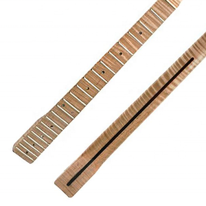 Oferta caliente al por mayor: Mástil de repuesto para guitarra de 21 trastes, de arce flameado natural, para guitarra TL - Product Image 5