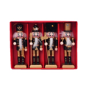 Figurines <span class=keywords><strong>Casse</strong></span>-Noisettes Traditionnelles en Bois, Décorations de Noël pour Table <span class=keywords><strong>et</strong></span> Bureau Intérieurs - Product Image 5