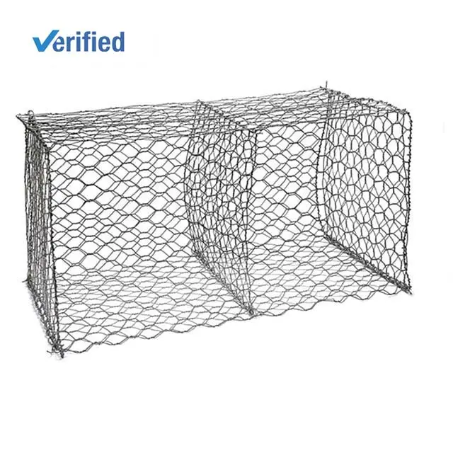factory wholesale galvanized gabion box wire mesh / wire basket for stone retaining wall