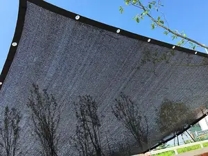 10 ft x 20 ft 70% güneş koruyucu file tente kumaş Grommets ile UV siyah bitki örtüsü sera ahır kulübesi havuzu Pergola