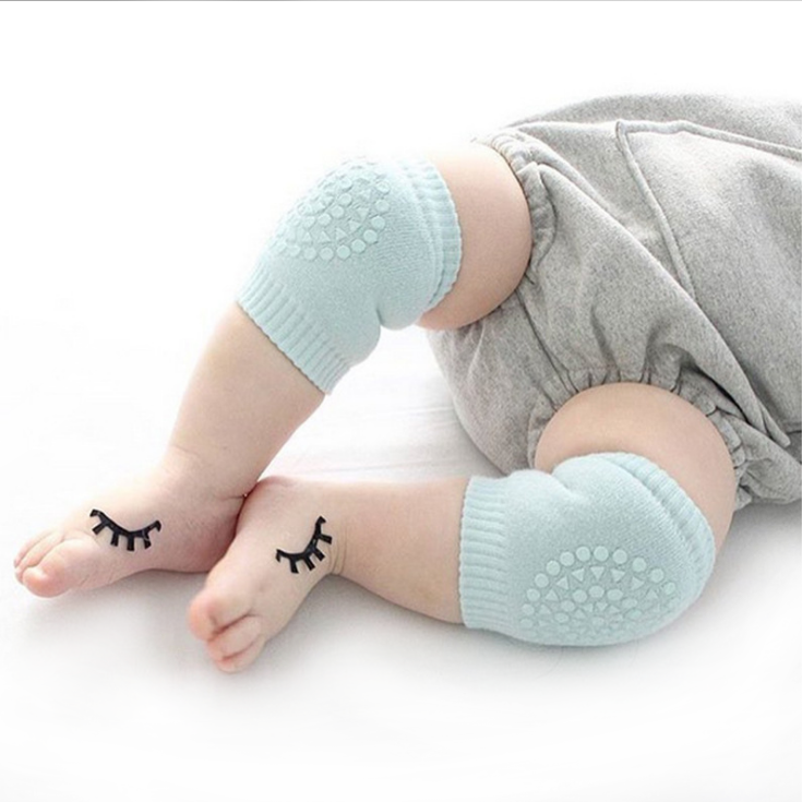 Нескользящие Детские наколенники для ползания, защитные наколенники, однотонные Детские наколенники