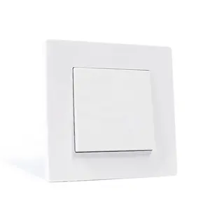 Nice Design European Standard Flame Retardant PC Plastic Quality 1 Gang 1 Way 2 Way Wall Light Switch With CE ROHS Certificate