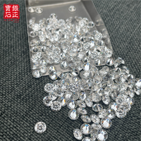 Moissanit 6A Kalite Yuvarlak Şekil D Renk Küçük Boy VVS Moissanit 0.7-3.0mm  Takı Yapımı İçin Gevşek Moissanit Taşı