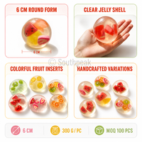 Southpeak Toy Vaseline Fruit Jelly Squishy Ball Doorzichtige Ronde Fruit Inserts Knijp Fidget Sensorische Cadeau Collectie Groothandel WS