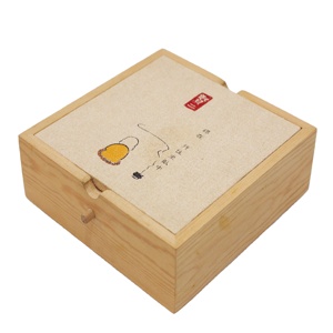 Boîte de rangement pour thé en bois d'acacia rectangulaire avec logo personnalisé, emballage écologique pour les cadeaux de vacances et d'affaires - Product Image 1