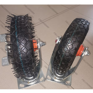 <span class=keywords><strong>6</strong></span>-Zoll-Blockmuster <span class=keywords><strong>6</strong></span> X2 Air Rubber Swivel und Riged Caster Wheels mit Bremse für Möbel Workbench Hand Cart - Product Image 3