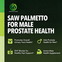 Capsules de Saw Palmetto OEM ODM 500mg à prendre une fois par jour pour la prostate, les voies urinaires et la santé des cheveux, 60 gélules, sans OGM, complément alimentaire pour la santé masculine