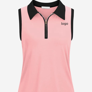Vente en gros de débardeurs sans manches 100 coton avec logo personnalisé pour femmes sports d'été <span class=keywords><strong>golf</strong></span> polos - Product Image 1