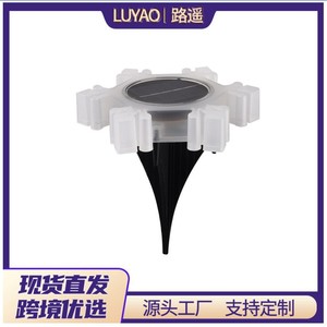 Lampe solaire en forme de flocon de neige, éclairage 6-12h, décoration murale de jardin extérieur, éclairage nocturne automatique - Product Image 4