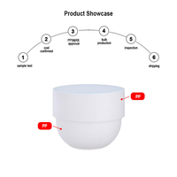 Pots en PP à couvercle vissé pour cosmétiques de luxe, imprimés en sérigraphie avec logo personnalisé, pour beurre corporel, gommage, sel de bain, crème visage et soins de la peau