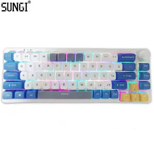 SUNGI 60% Keyboard RGB Mini Wireless Gaming Mechanical Keyboard Customize Switch for Laptop ipad Gaming keyboard