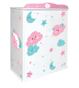 Cama mecedora de muebles de cuna de juguete de madera blanca pura de fácil montaje con edredón no tejido - Product Image 4