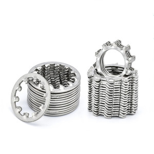 NINDEJIN Rondelles dentées à étoile en acier inoxydable M3 M4 M5 M6 M12 M14, métriques, externes, internes, standard, simples - Product Image 1