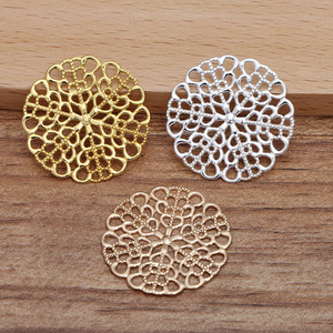 Peça de Flor de 25mm com Revestimento de Cobre em 5 Cores (07549) Fornecimento Imediato Material de Decoração para Penteado de Fantasia Han - Product Image 4