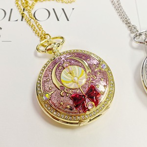 Reloj de Cuarzo Moderno BingoBeads, Caja de Aleación de Zinc de 47 mm, Diseño de Varita Mágica de Resina, Anime Sailor Moon Usagi Tsukino, Esfera Grande, de Bolsillo - Product Image 6