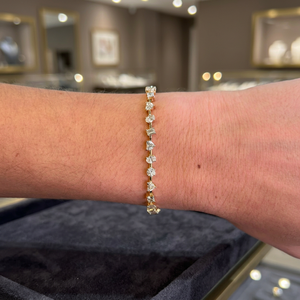 Bracelet tennis en diamants de laboratoire de 5,00 CT, coupes mixtes cœur, émeraude, ovale et ronde, en or massif 18K, 14K, 10K et argent 925, cadeaux de luxe pour mariée - Product Image 4
