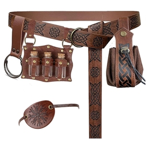 Capa Medieval de Cuero Sintético, Accesorios de Disfraces Renacentistas, Camisa Pirata Medieval para Disfraces de Halloween - Product Image 5