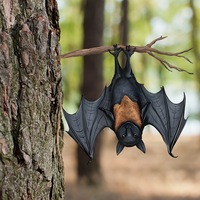 Décoration suspendue de chauve-souris d'Halloween de style européen et américain, pour l'extérieur, ambiance d'horreur, accessoire de statue de vampire