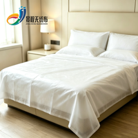 Sprei sekali pakai dari bahan PP spunbond non-woven putih custom pabrik untuk penggunaan hotel, wisma, SPA, dan salon