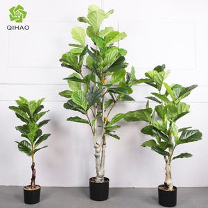 Árbol Artificial de Ficus Lyrata, Planta Decorativa Grande para Interiores, Alta Simulación, Plástico, Estilo Bonsái de una Sola Pieza - Product Image 5