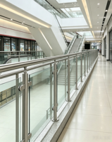 Offre Spéciale : Garde-corps de balcon moderne en acier inoxydable avec verre, résistant à la rouille