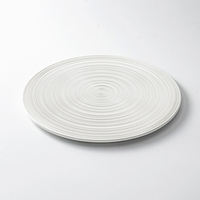 Vaisselle de restaurant moderne en céramique blanche – Assiette plate pour steak