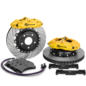 KIT de pinza de freno de alto rendimiento 4 pistones 355x28mm rotores de disco para GOLF 7R MK7 MK7.5 GOLF <span class=keywords><strong>R</strong></span> GOLF8 MK8 2012-2021 rueda de 18 pulgadas - Product Image 1