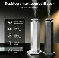 Dispensador de Ambientador Inteligente con Temporizador, Control Remoto, 100 ml, Difusor de Aceite sin Agua de Metal para Espacios Grandes, Purificador de Aire Ecológico
