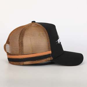 À la mode 100% coton camionneur chapeau réglable plat et 3D broderie Hip Hop Style pour les sports en plein air avec bande de décoration - Product Image 3