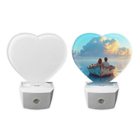 Lampe de nuit à sublimation en gros, vierge, personnalisable, en acrylique, avec cadre photo LED, à brancher, lampe de chevet pour la maison, fournitures/décoration