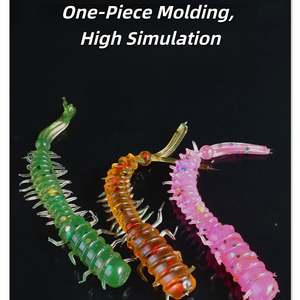 SNEDA Paquete de 20 señuelos blandos de PVC tipo gusano para pesca de lubina, gusano de precisión para lucioperca y pescado pequeño - Product Image 6