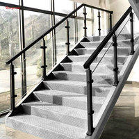 Système de balustrade moderne en verre et acier inoxydable pour extérieur, avec support de verre, installation facile, résistant à la rouille pour escaliers et terrasses