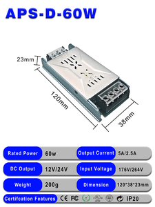 Adaptador de corriente plano antiinterferencias, rendimiento estable para electrónica y tiras de luces LED - Product Image 5