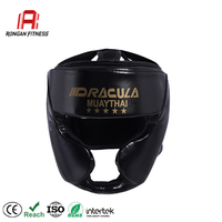 Casque de boxe personnalisé en cuir PU avec logo, protection de tête et visage pour l'entraînement MMA, Muay Thai, Kickboxing – Vente en gros