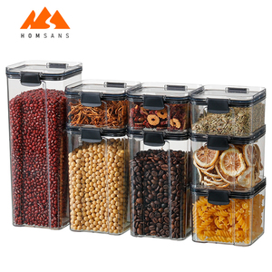 Jars Clear Containers Bins Vacuum Sealed Fridge Kitchen Drawer Organizer Pantry Airtight Dry Plastic Food Storage Container Set