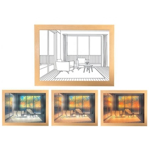 Boîte à lumière LED A4 personnalisée alimentée par USB Boîte à lumière imprimée en 3d Cadre de peinture d'art d'ombre pour la maison Salon intérieur - Product Image 5