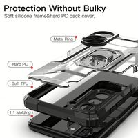 Vente chaude Tpu Pc Armure Anneau En Métal Béquille Accessoires De Téléphone Portable Coque Arrière pour samsung A50