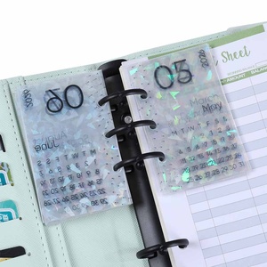 洪波最畅销的3孔防水全息A6塑料标签仪表板，用于预算活页夹作为活页插入 - Product Image 4